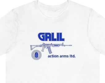 Retro 80's Action Arms IMI Galil AR T-Shirt - Unisex Jersey Short Sleeve Tee