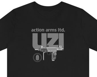 Action Arms IMI Mini UZI 9mm SMG T-Shirt - Unisex Jersey Short Sleeve T Shirt