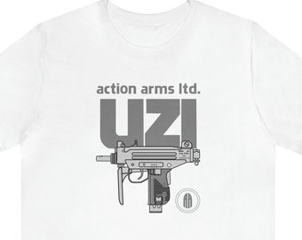 Action Arms IMI "Micro" UZI 9mm SMG - Unisex Jersey Short Sleeve Tee
