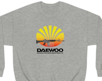 Retro 80's Daewoo K2 AR100 MAX II Dr200 Dr300 Korean 5.56 Rifle Unisex Heavy Blend Crewneck Sweatshirt