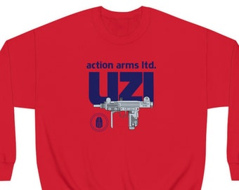 Action Arms IMI Mini UZI 9mm SMG - Unisex Heavy Blend Crewneck Sweatshirt