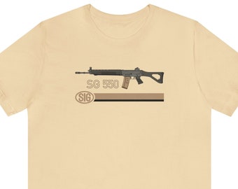 SIG SWISS SG550 Pe90 Stg Sg551 Sg552 Sg553 - Unisex Jersey Short Sleeve Tee