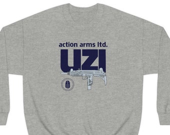 Action Arms IMI UZI 9mm SMG - Unisex Heavy Blend Crewneck Sweatshirt