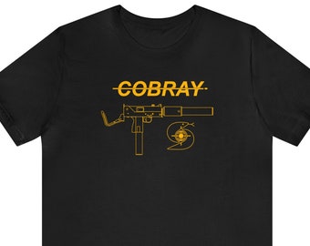 80's Cobray MAC 10 M11 M11/9 M12 Suppressed Retro Outline - Unisex Short Sleeve Tee