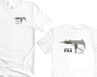 Retro 80's Group Industries Vector UZI SMG Tee Firearms Enthusiast T-shirt