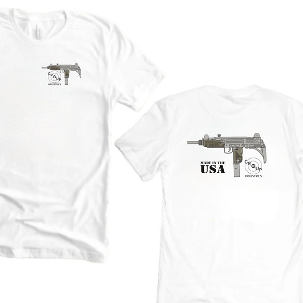Retro 80's Group Industries Vector UZI SMG Tee Firearms Enthusiast T-shirt