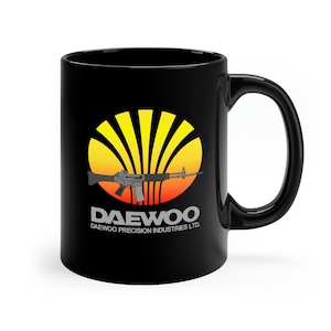Retro 80's Daewoo K2 AR100 MAX II Dr200 Dr300 Korean Rifle - 11oz Black Mug
