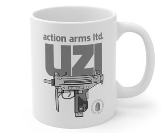 Action Arms IMI "Micro" UZI 9mm SMG - Ceramic Mug 11oz