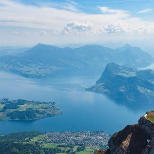 Vue sur le lac des Quatre-Cantons depuis le mont Pilate Lucerne | Photographie de voyage | Art mural Lucerne | Photographie de paysages suisses | Impressions, art sur toile, encadré