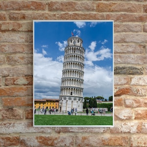 Leaning Tower of Pisa Italy | Travel photography | Landmark Wall Art | Italy Photography | Prints, Canvas Photo Print, Framed, Metal