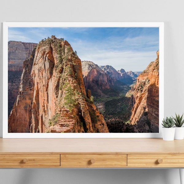 Angels Landing Zion National Park | Travel photography | Mountain Wall Art | Utah Photography | Prints, Canvas Photo Print, Framed, Metal