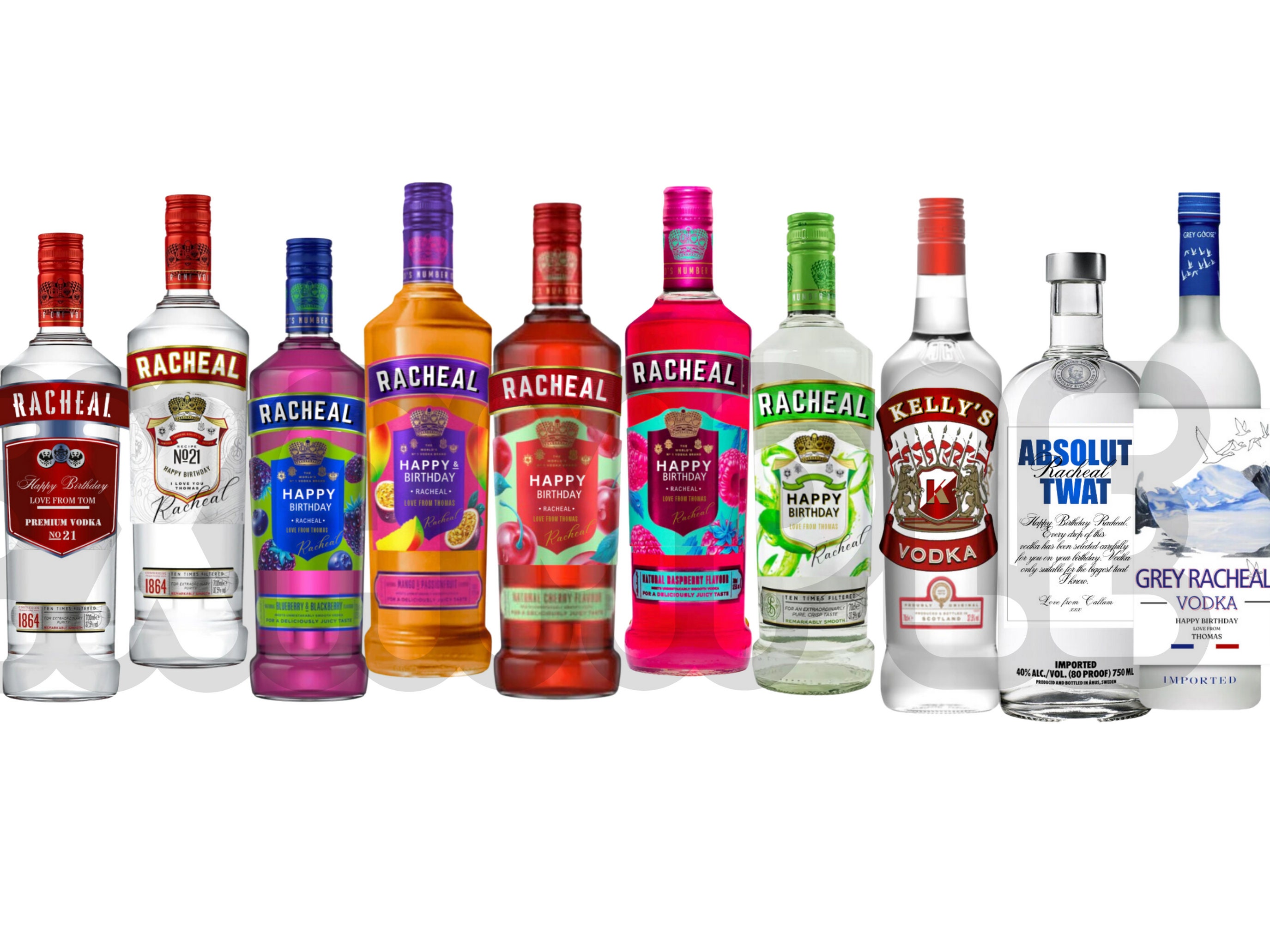 Various VODKA Custom Bottle Labels WATERPROOF Labels Etsy