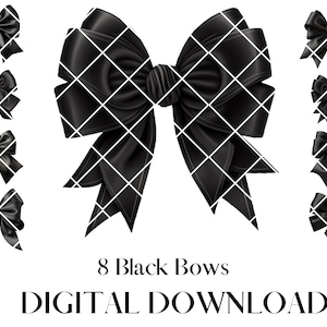 8 Immagini clipart di fiocco nero in formato PNG e SVG, download digitale, uso commerciale consentito