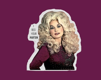Autocollant inspiré de Dolly Parton, cadeau inspiré de Dolly Parton, autocollant de bouteille d'eau de Dolly, autocollant d'ordinateur portable de Dolly