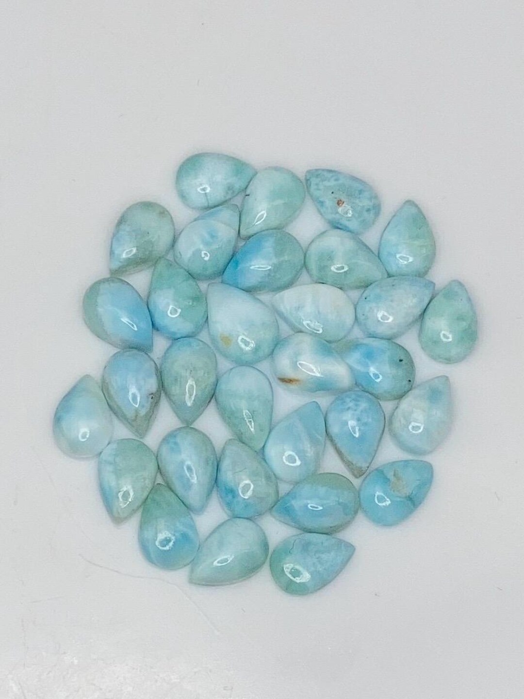 Impressive Patterns Blue Larimar Cabochon, 6 X 9MM, Lot It's White ...