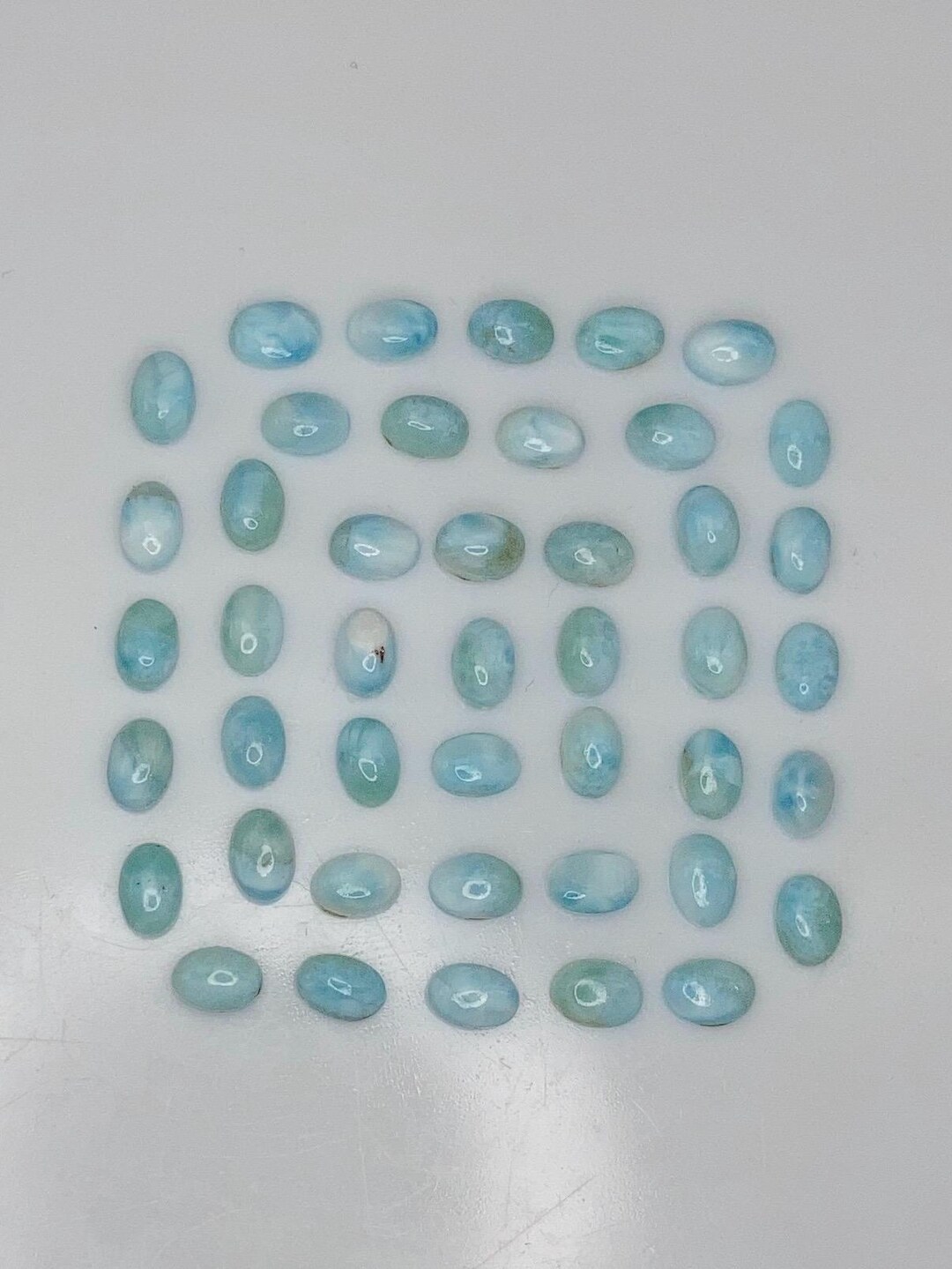 Impressive Patterns Blue Larimar Cabochon, 4 X 6MM, Lot It's White ...
