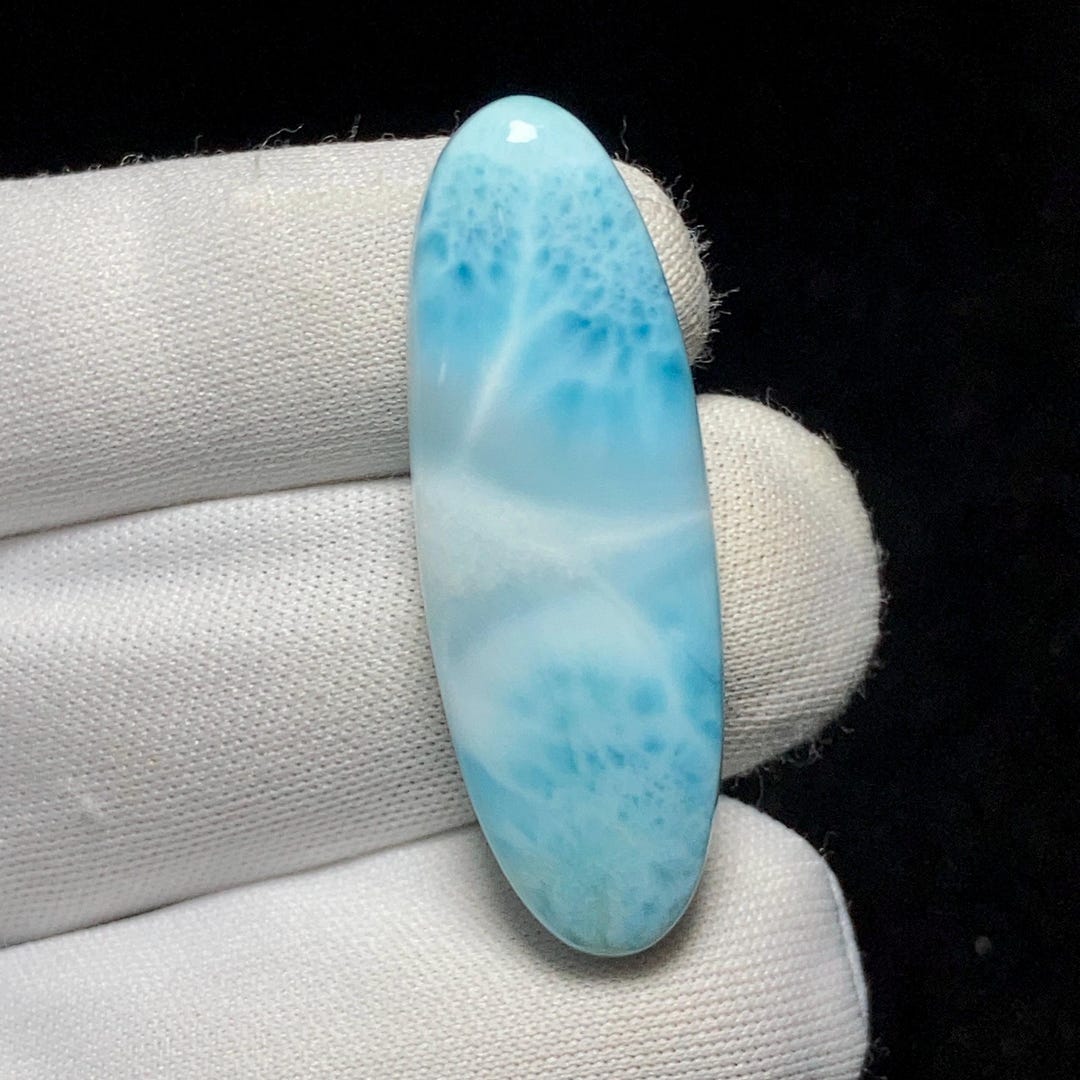 Wonderful Piece of Blue Larimar Cabochon, 40.0 Carat, 45 X 15 X 6MM ...