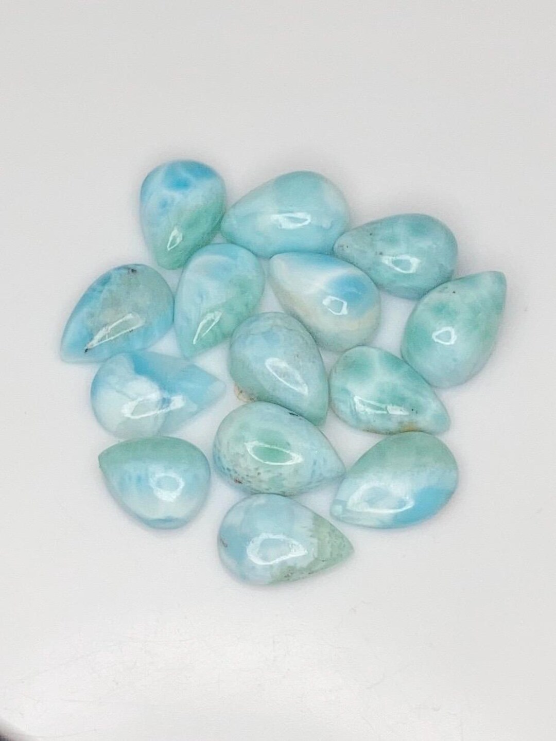 Impressive Patterns Blue Larimar Cabochon, 8 X 12MM, Lot It's White ...