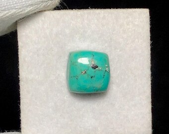 Cabujón de turquesa de Hubei de alta calidad, 8 x 8 x 4 mm, 1,80 ct. Muestra la belleza de la piedra. Es un símbolo de tradición, piedra suelta.
