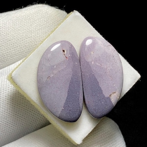 Stunning Purple Hyacinth Jasper Pair Cabochon, It Invites Comfort In Its Gentle Curves , Romantic Melancholy ,22x12x4MM, 16.00ct.