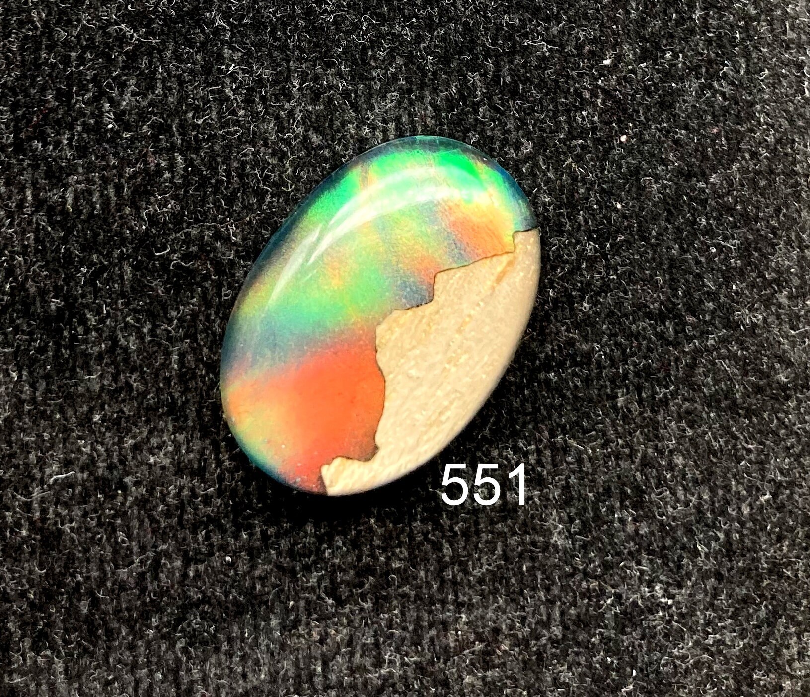 Opale Noble Doublet D'Australie En Cabochon – 1.30 Carats – Pierre Multicolore Pour Collection Ou Création