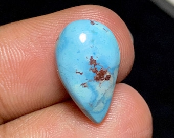 Gorgeous Natural Golden Hill Turquoise Cabochon, 17 x 11 x 5MM, 7.2 carat, Beautiful Sky Blue Colour Cabochon From Kazakhstan, Loose Stone.