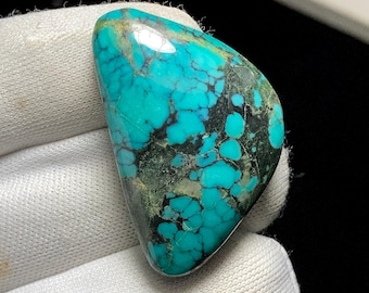 Verführerische Natürliche Hubei Türkis Cabochon, 34 x 22 x 8 MM, 50.8ct, Es zeigt die Schönheit der natürlichen Mineralbildung gepaart mit Experte.