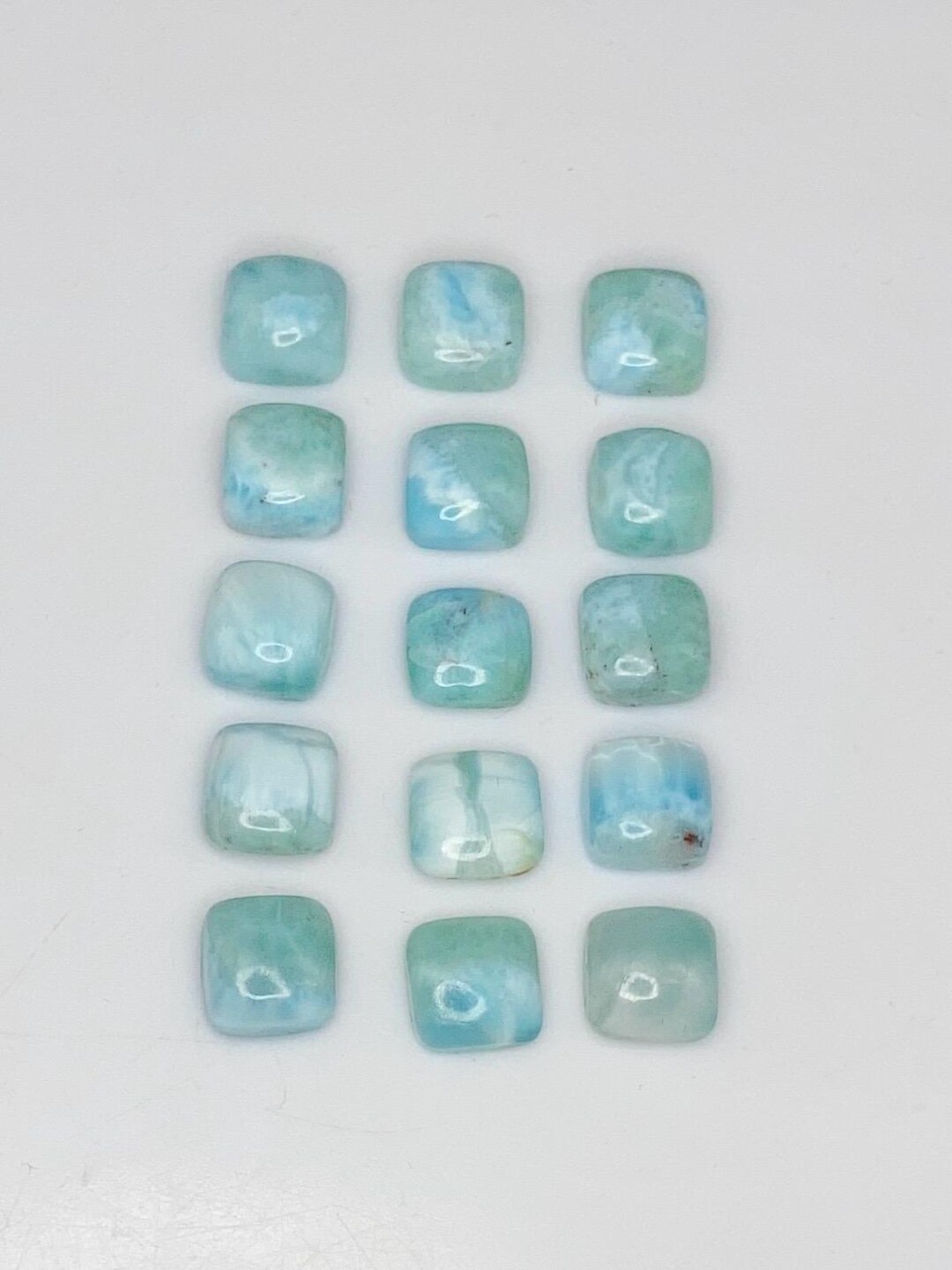 Impressive Patterns Blue Larimar Cabochon, 8 X 8MM, 15pcs Lot It's ...