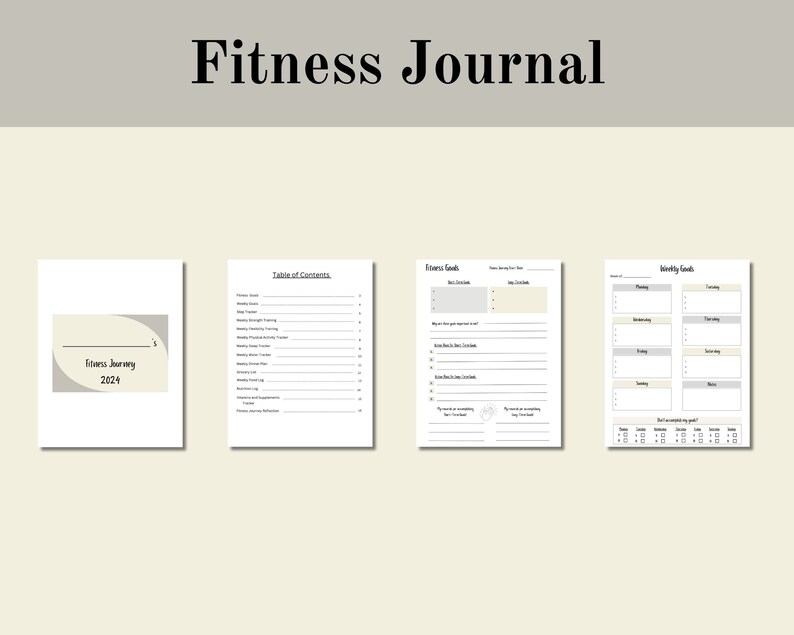 Fitness and Strength Training Journal Bundle, Weight Lifting Journal