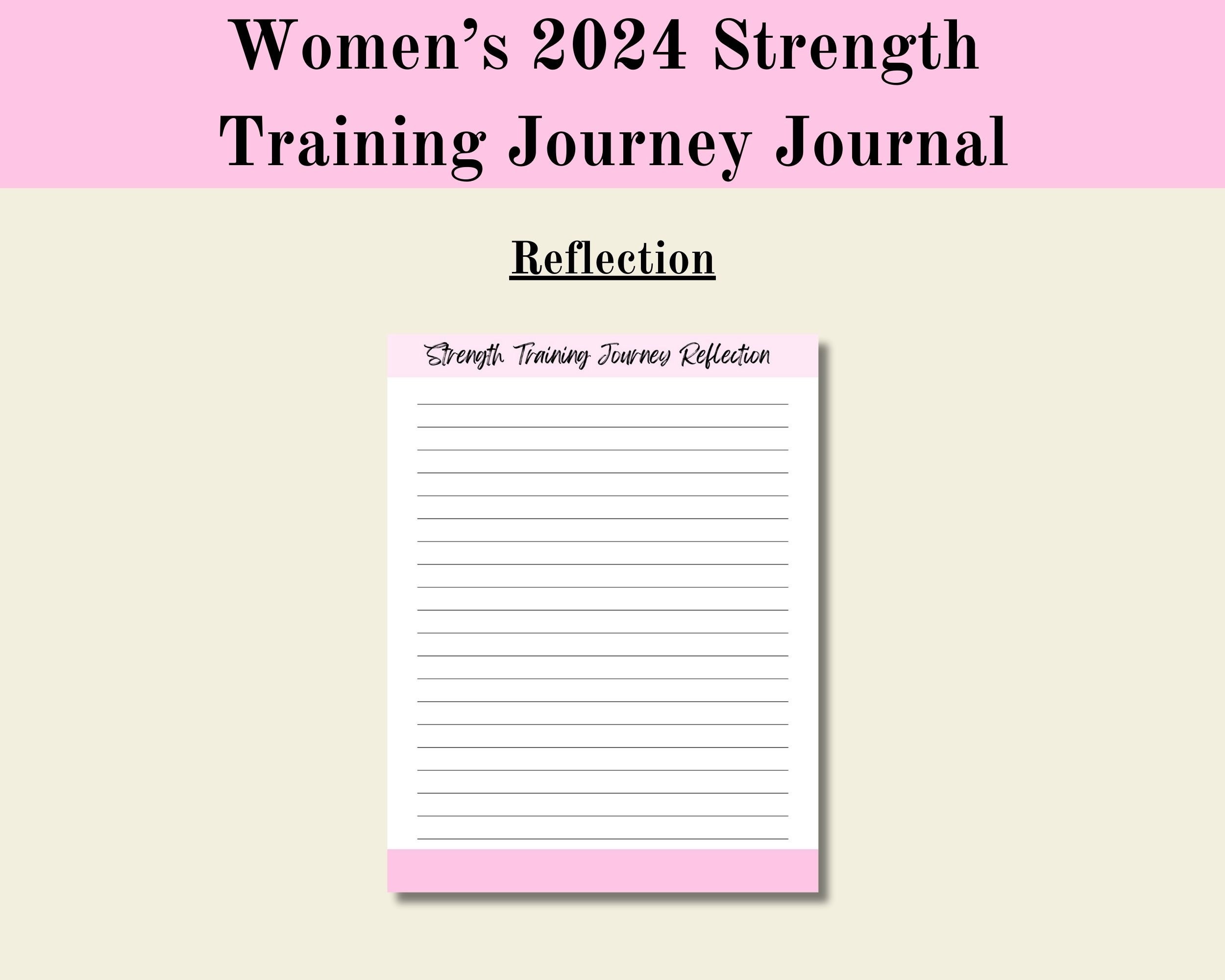 2024 Strength Training Journal, Weight Lifting Tracker, Strength Training, Weight Lifting ...