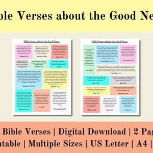 Pegatinas imprimibles de buenas noticias del versículo bíblico, pegatinas digitales de las Escrituras cristianas, diario de pegatinas del planificador, descarga digital, carta de EE. UU., A5