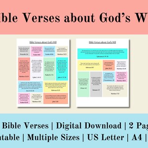 Pegatinas imprimibles del versículo bíblico Dioses voluntad, pegatinas digitales de las Escrituras cristianas, diario de pegatinas del planificador, descarga digital, carta de EE. UU., A5