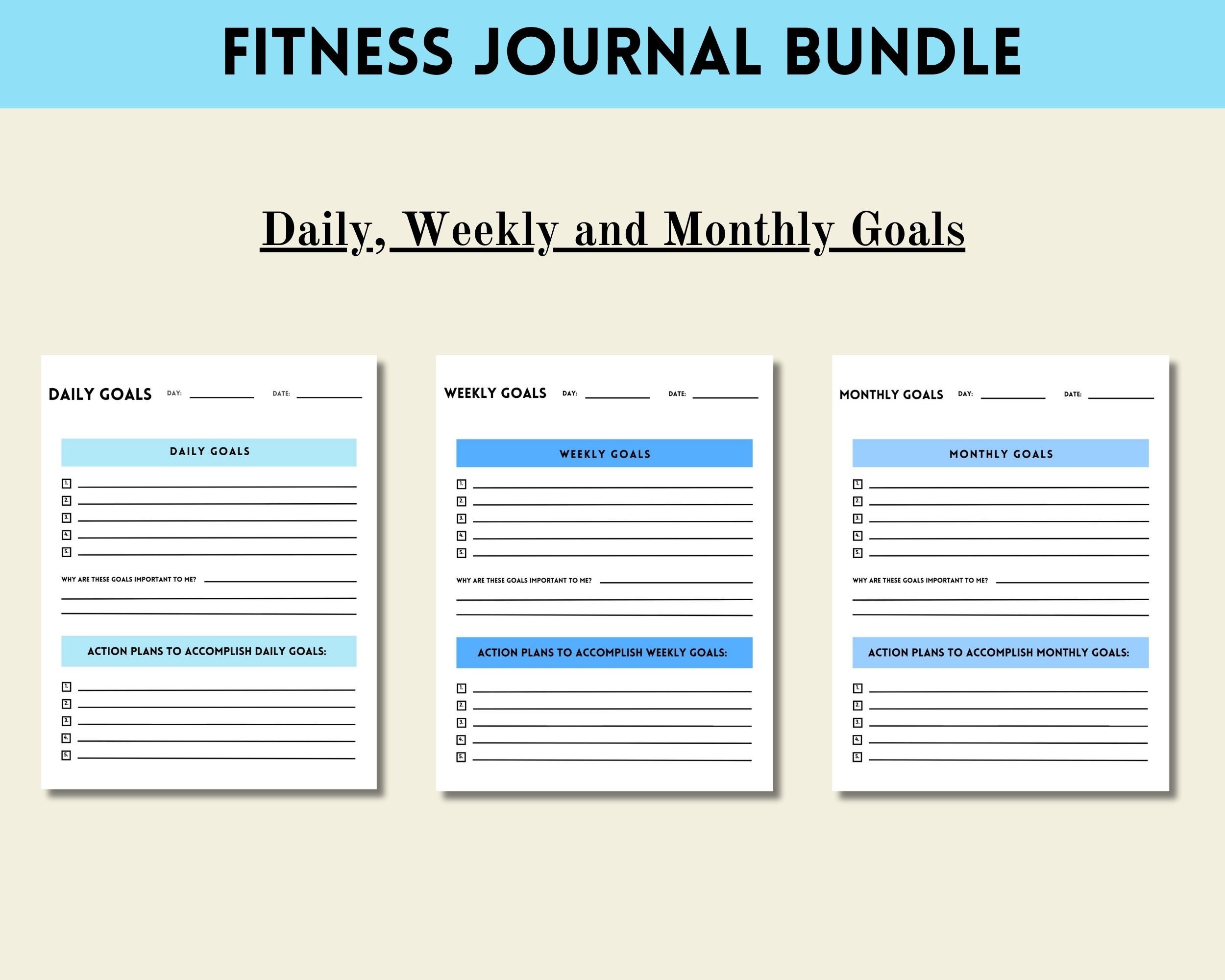 2024 Printable Fitness Journal, Fitness Planner PDF, Digital Exercise ...