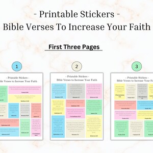 Printable Bible Verse Faith Stickers for Journal and Planner, Christian ...