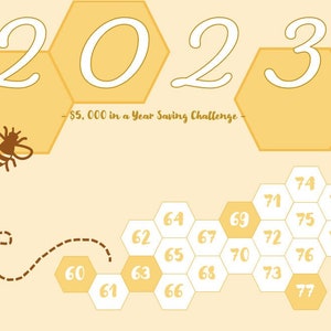 5k Savings Tracker (Excel Download) &quot;Honey Pot&quot;