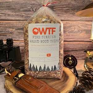 OWTF Fire Starter Waxed Cedar Wood Chips 2lbs