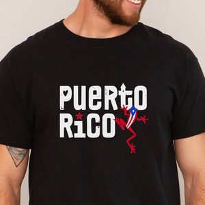 Puerto Rico Coqui Camiseta Taino boricua Camisa puertorriqueña Camisa puerto rico camisa Boricua coqui camisa regalo retro cuello redondo