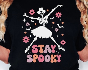 Stay Spooky Shirt Halloween t-shirt Stay Spooky T-Shirt Funny Halloween shirt Spooky Vibe Shirt Retro Halloween Fall Shirt Spooky season boo