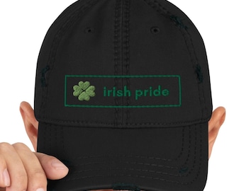 St. Patrick's Day Hat - Irish Pride Distressed Embroidered Hat