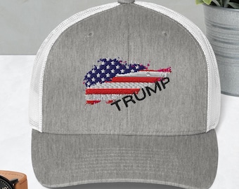 Cappellino in rete ricamato Donald Trump - Sostenitori di Trump - Ottimo regalo