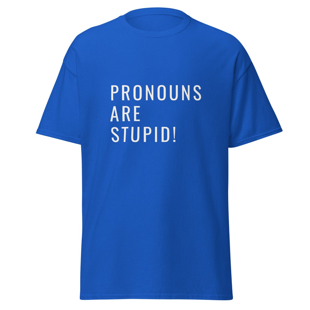 Pronouns Are Stupid Unisex Tshirt Etsy