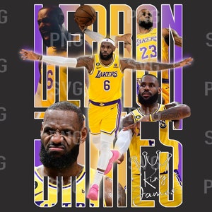 Lebron James King With Crown Portrait Fan Art Painting Style Digital Image  .PNG File 
