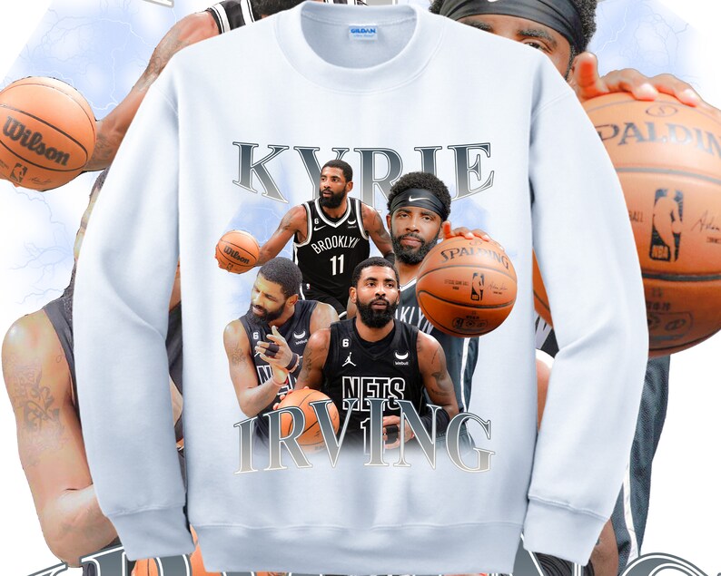 Kyrie Irving T-shirt Design PNG Vector T-shirts PNG Printable Bootleg Basketball Tee Shirt ...