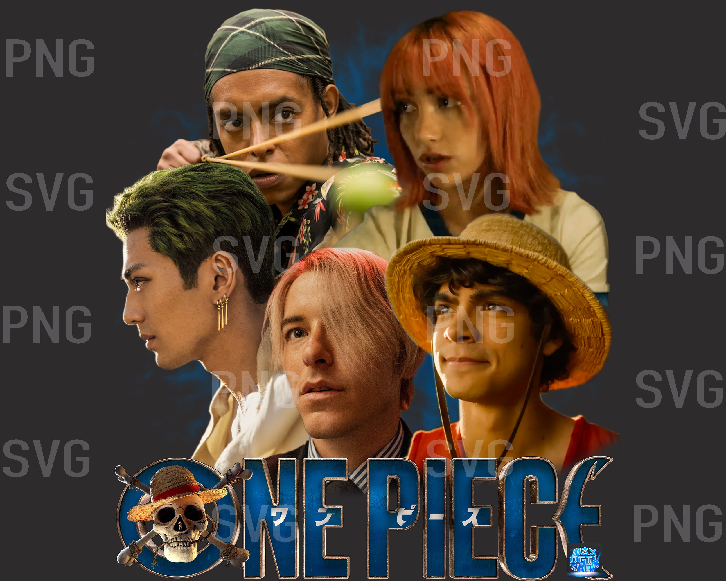 One Piece Live-action TV parede adesivo, papel revestido, cartaz  promocional, Temporada 1, 2023 - AliExpress