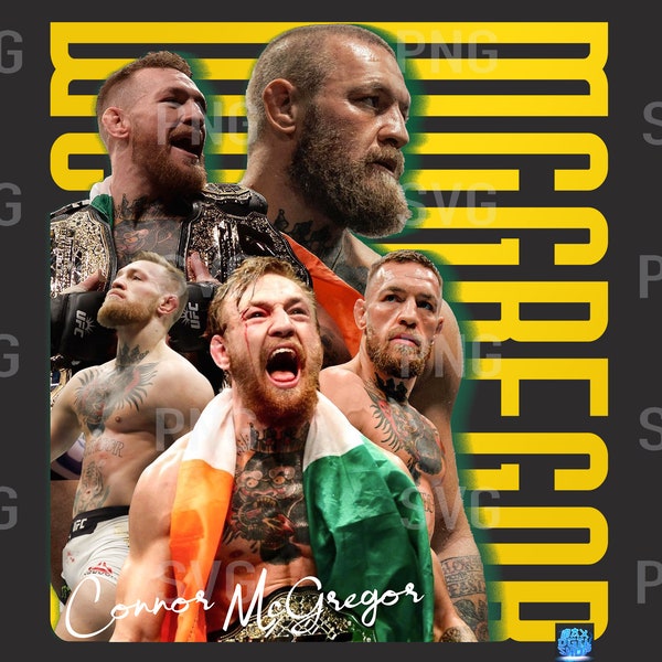 Conor McGregor | Notorious T-Shirt Design PNG | T-Shirts PNG | Printable Bootleg MMA Tee Shirt Design | Instant Download and Ready To Print