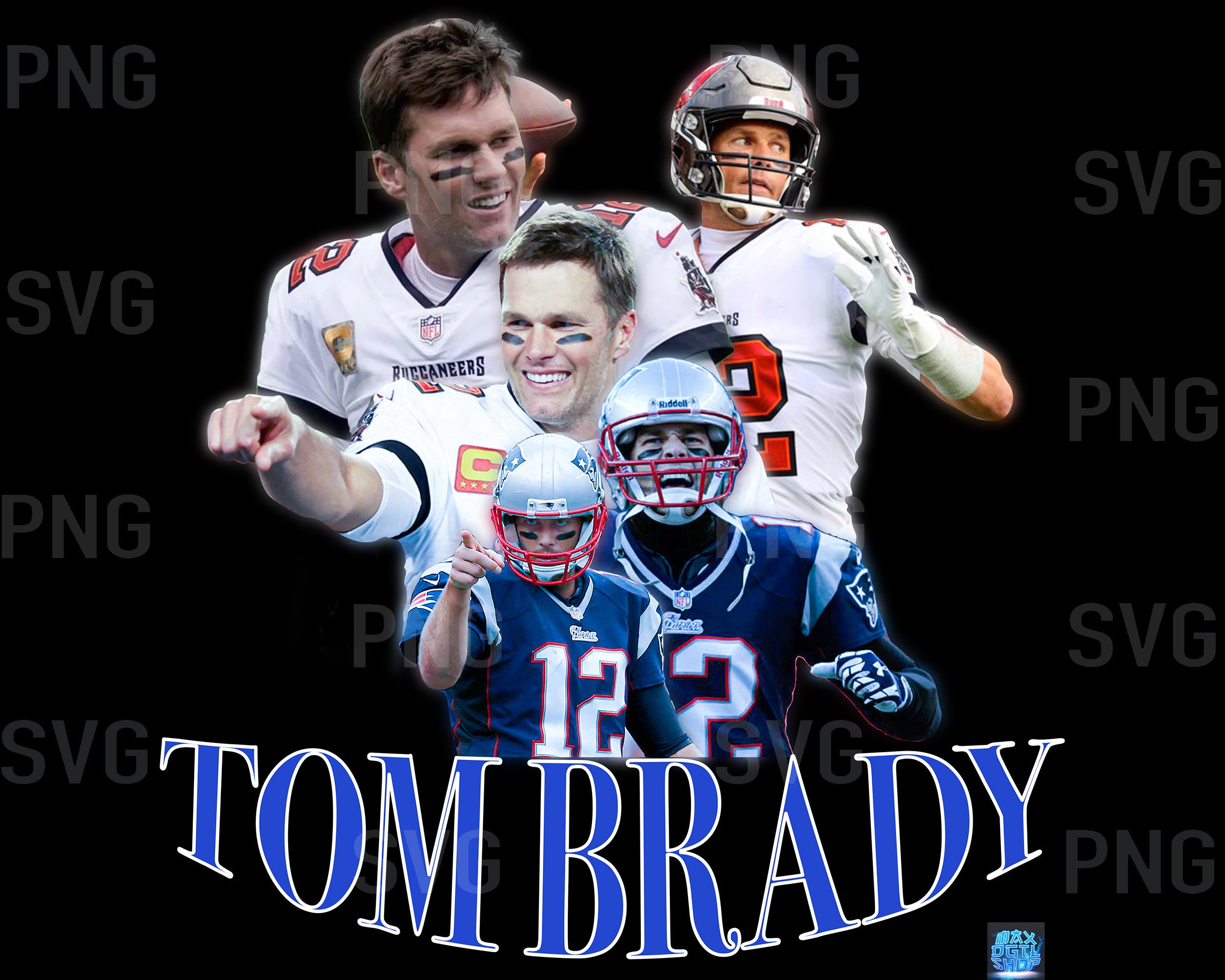 Rare Tom Brady New England Patriots Tampa Bay buccaneers STORM T-shirt Shirt  c26