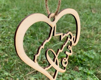 West Virginia Heart Ornament