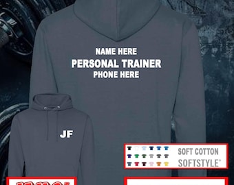 Personal Trainer Hoodie - Personalised - Gym Instructor - Training, Fitness Top