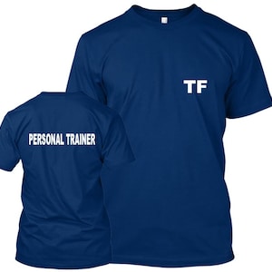 Personalised Personal Trainer T-Shirt Mens Sports Top / PT Fitness T Shirt - Gymwear