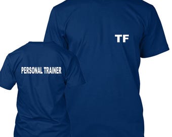 Personalised Personal Trainer T-Shirt Mens Sports Top / PT Fitness T Shirt - Gymwear